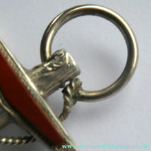Load image into Gallery viewer, 1880s SCOTTISH SILVER: Victorian ANCHOR BROOCH with Inset Specimen Agates
