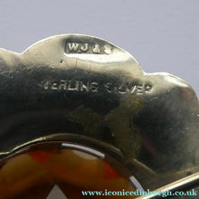 Load image into Gallery viewer, Sweet Antique SCOTTISH VICTORIAN SILVER &amp; Agate Insets. With Large Raised Cairngorm Stone
