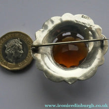 Load image into Gallery viewer, Sweet Antique SCOTTISH VICTORIAN SILVER &amp; Agate Insets. With Large Raised Cairngorm Stone
