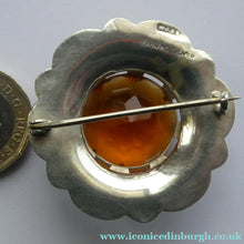 Load image into Gallery viewer, Sweet Antique SCOTTISH VICTORIAN SILVER &amp; Agate Insets. With Large Raised Cairngorm Stone
