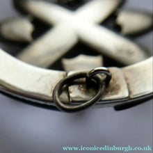 Load image into Gallery viewer, LARGE Antique SCOTTISH VICTORIAN SILVER &amp; Agate Hardstone Brooch or Pin
