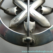 Load image into Gallery viewer, LARGE Antique SCOTTISH VICTORIAN SILVER &amp; Agate Hardstone Brooch or Pin
