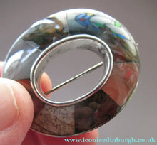 Load image into Gallery viewer, Antique Victorian Agate or Pebble Brooch Solid Silver 
