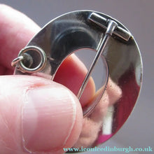 Load image into Gallery viewer, Antique Victorian Agate or Pebble Brooch Solid Silver 

