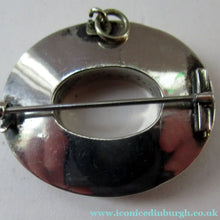 Load image into Gallery viewer, Antique Victorian Agate or Pebble Brooch Solid Silver 
