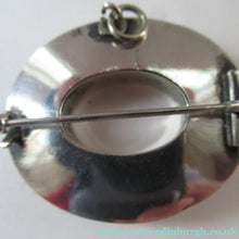 Load image into Gallery viewer, Antique Victorian Agate or Pebble Brooch Solid Silver 
