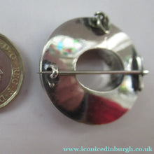 Load image into Gallery viewer, Antique Victorian Agate or Pebble Brooch Solid Silver 
