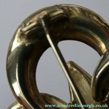 Load image into Gallery viewer, 1880s SCOTTISH SILVER: Victorian Quatrefoil Shape and Raised Star Brooch with Inset Specimen Agates
