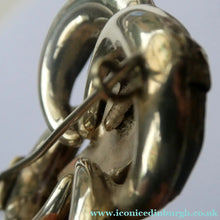 Load image into Gallery viewer, 1880s SCOTTISH SILVER: Victorian Quatrefoil Shape and Raised Star Brooch with Inset Specimen Agates
