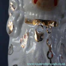 Load image into Gallery viewer, 1880s Victorian Staffordshire Dogs Chimney Spaniels / Wally Dugs. Brown Glass Eyes. 11 1/4 inches - Staffordshire Figure
