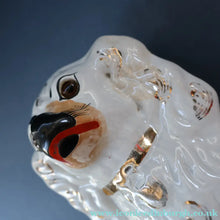 Load image into Gallery viewer, 1880s Victorian Staffordshire Dogs Chimney Spaniels / Wally Dugs. Brown Glass Eyes. 11 1/4 inches - Staffordshire Figure
