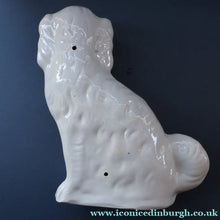 Load image into Gallery viewer, 1880s Victorian Staffordshire Dogs Chimney Spaniels / Wally Dugs. Brown Glass Eyes. 11 1/4 inches - Staffordshire Figure
