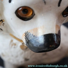 Load image into Gallery viewer, 1880s Victorian Staffordshire Dogs Chimney Spaniels / Wally Dugs. Brown Glass Eyes. 12 inches - Staffordshire Figure
