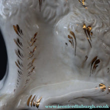 Load image into Gallery viewer, 1880s Victorian Staffordshire Dogs Chimney Spaniels / Wally Dugs. Brown Glass Eyes. 12 inches - Staffordshire Figure
