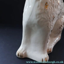 Load image into Gallery viewer, 1880s Victorian Staffordshire Dogs Chimney Spaniels / Wally Dugs. Brown Glass Eyes. 12 inches - Staffordshire Figure
