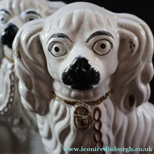 Load image into Gallery viewer, 1880s Victorian Staffordshire Dogs Chimney Spaniels / Wally Dugs. Yellow Painted Eyes (Copy) - Staffordshire Figure
