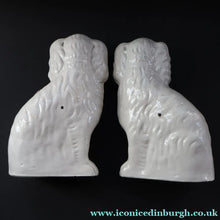 Load image into Gallery viewer, 1880s Victorian Staffordshire Dogs Chimney Spaniels / Wally Dugs. Yellow Painted Eyes (Copy) - Staffordshire Figure
