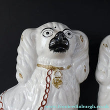 Load image into Gallery viewer, 1880s Victorian Staffordshire Dogs Chimney Spaniels / Wally Dugs. Yellow Painted Eyes (Copy) - Staffordshire Figure
