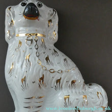 Load image into Gallery viewer, 13 1/4 Inches. Large Antique Victorian Staffordshire Dogs or Chimney Spaniels
