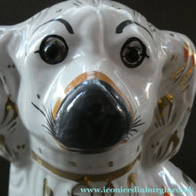 Load image into Gallery viewer, 13 1/4 Inches. Large Antique Victorian Staffordshire Dogs or Chimney Spaniels
