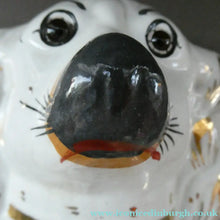 Load image into Gallery viewer, 13 1/4 Inches. Large Antique Victorian Staffordshire Dogs or Chimney Spaniels
