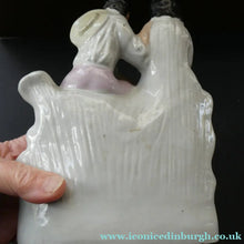 Load image into Gallery viewer, Antique 19th Century Staffordshire Figurine. Couple with a Nest 

