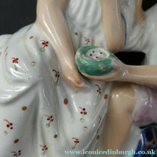 Load image into Gallery viewer, Antique 19th Century Staffordshire Figurine. Couple with a Nest 
