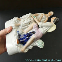 Load image into Gallery viewer, Antique 19th Century Staffordshire Figurine. Couple with a Nest 

