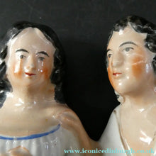 Load image into Gallery viewer, Antique 19th Century Staffordshire Figurine. Couple with a Nest 
