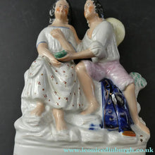Load image into Gallery viewer, Antique 19th Century Staffordshire Figurine. Couple with a Nest 
