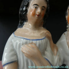 Load image into Gallery viewer, Antique 19th Century Staffordshire Figurine. Couple with a Nest 
