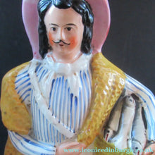 Load image into Gallery viewer, Pair of Victorian Antique Staffordshire Figures: Fishwife and Fisherman. Matched Pair

