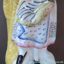 Load image into Gallery viewer, Pair of Victorian Antique Staffordshire Figures: Fishwife and Fisherman. Matched Pair
