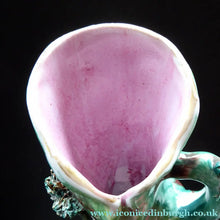 Load image into Gallery viewer, Rare Large ANTIQUE Staffordshire Spill Vase Figurine of the Gypsy Fortune Teller; 1880s. EXCELLENT CONDITION
