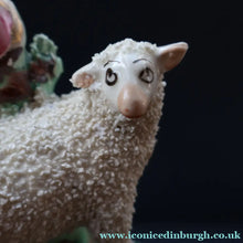 Load image into Gallery viewer, ANTIQUE Victorian 1880s Staffordshire Spill Vase. In the form of a Sheep or Ram
