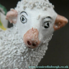 Load image into Gallery viewer, ANTIQUE Victorian 1880s Staffordshire Spill Vase. In the form of a Sheep 
