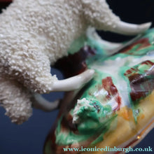 Load image into Gallery viewer, ANTIQUE Victorian 1880s Staffordshire Spill Vase. In the form of a Sheep or Ram
