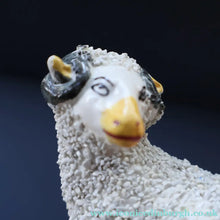 Load image into Gallery viewer, ANTIQUE Victorian 1880s Staffordshire Spill Vase. In the form of a Sheep or Ram
