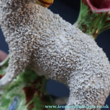 Load image into Gallery viewer, ANTIQUE Victorian 1880s Staffordshire Spill Vase. In the form of a Sheep or Ram
