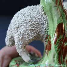 Load image into Gallery viewer, ANTIQUE Victorian 1880s Staffordshire Spill Vase. In the form of a Sheep or Ram
