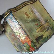 Load image into Gallery viewer, Antique Colman's Mustard Tin. Images of Queen Victoria, Transportation etc. c 1898
