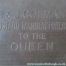 Load image into Gallery viewer, Antique Colman's Mustard Tin. Images of Queen Victoria, Transportation etc. c 1898
