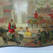 Load image into Gallery viewer, Antique Colman's Mustard Tin. Images of Queen Victoria, Transportation etc. c 1898
