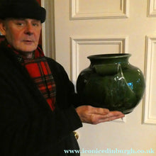 Load image into Gallery viewer, 1890s MASSIVE Arts &amp; Crafts Green Glazed Pot or Jardiniere. Made by AULT Pottery for LIBERTY
