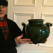 Load image into Gallery viewer, 1890s MASSIVE Arts &amp; Crafts Green Glazed Pot or Jardiniere. Made by AULT Pottery for LIBERTY

