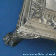 Load image into Gallery viewer, Antique Victorian OSLER Corintian Table Lamp with Brass Base and Capital and Fluted Crystal Upstand Section. SIGNED
