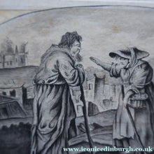 Load image into Gallery viewer, Rare 18th Century Drawing: The Sad Historian of the Pensive Plain (Illustration to Oliver Goldsmith's Poem). Pen and Grey Wash on Paper
