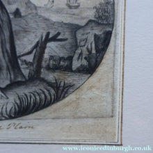 Load image into Gallery viewer, Rare 18th Century Drawing: The Sad Historian of the Pensive Plain (Illustration to Oliver Goldsmith's Poem). Pen and Grey Wash on Paper
