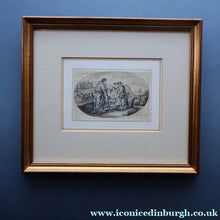 Load image into Gallery viewer, Rare 18th Century Drawing: The Sad Historian of the Pensive Plain (Illustration to Oliver Goldsmith's Poem). Pen and Grey Wash on Paper
