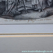 Load image into Gallery viewer, Rare 18th Century Drawing: The Sad Historian of the Pensive Plain (Illustration to Oliver Goldsmith's Poem). Pen and Grey Wash on Paper

